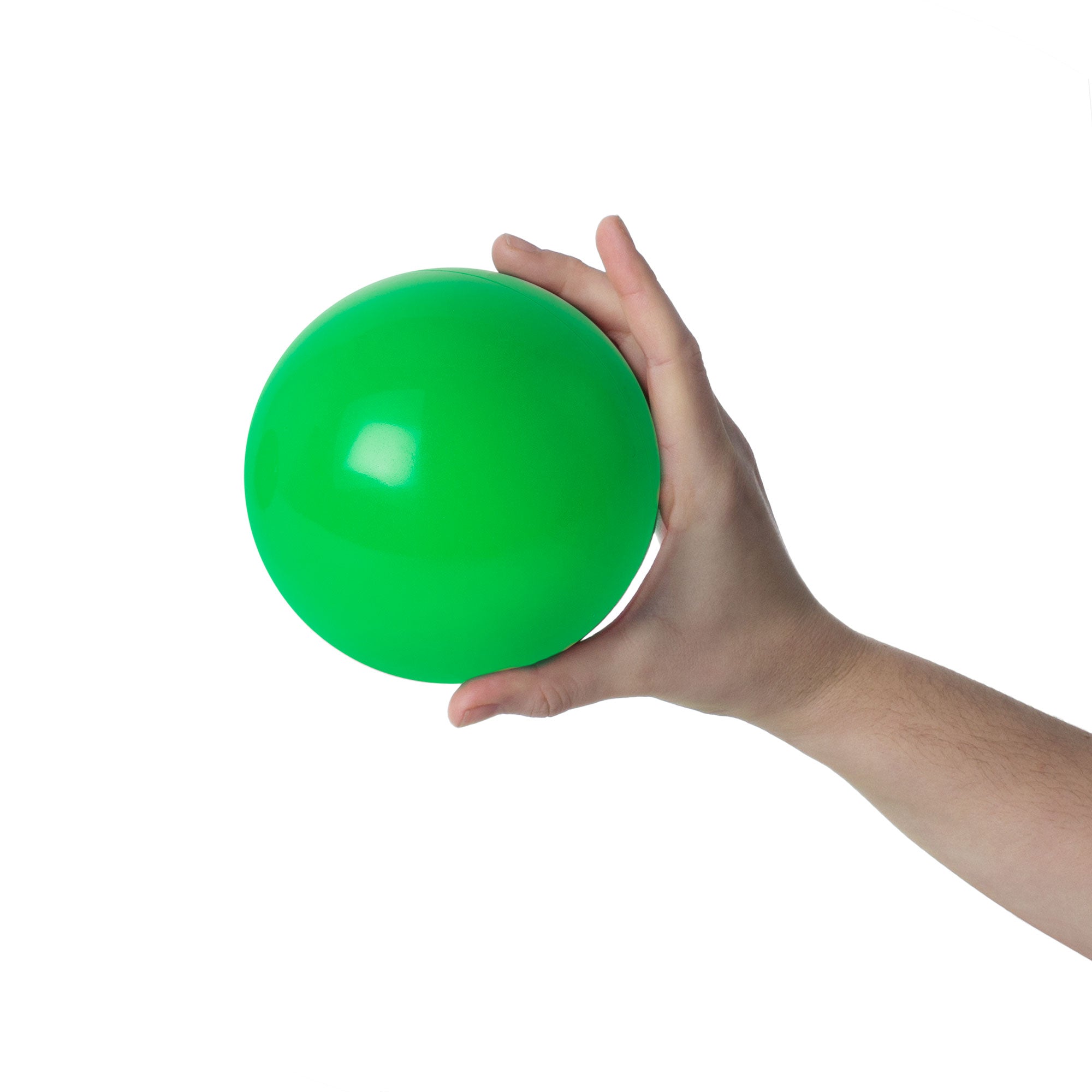 Green stage ball in hand