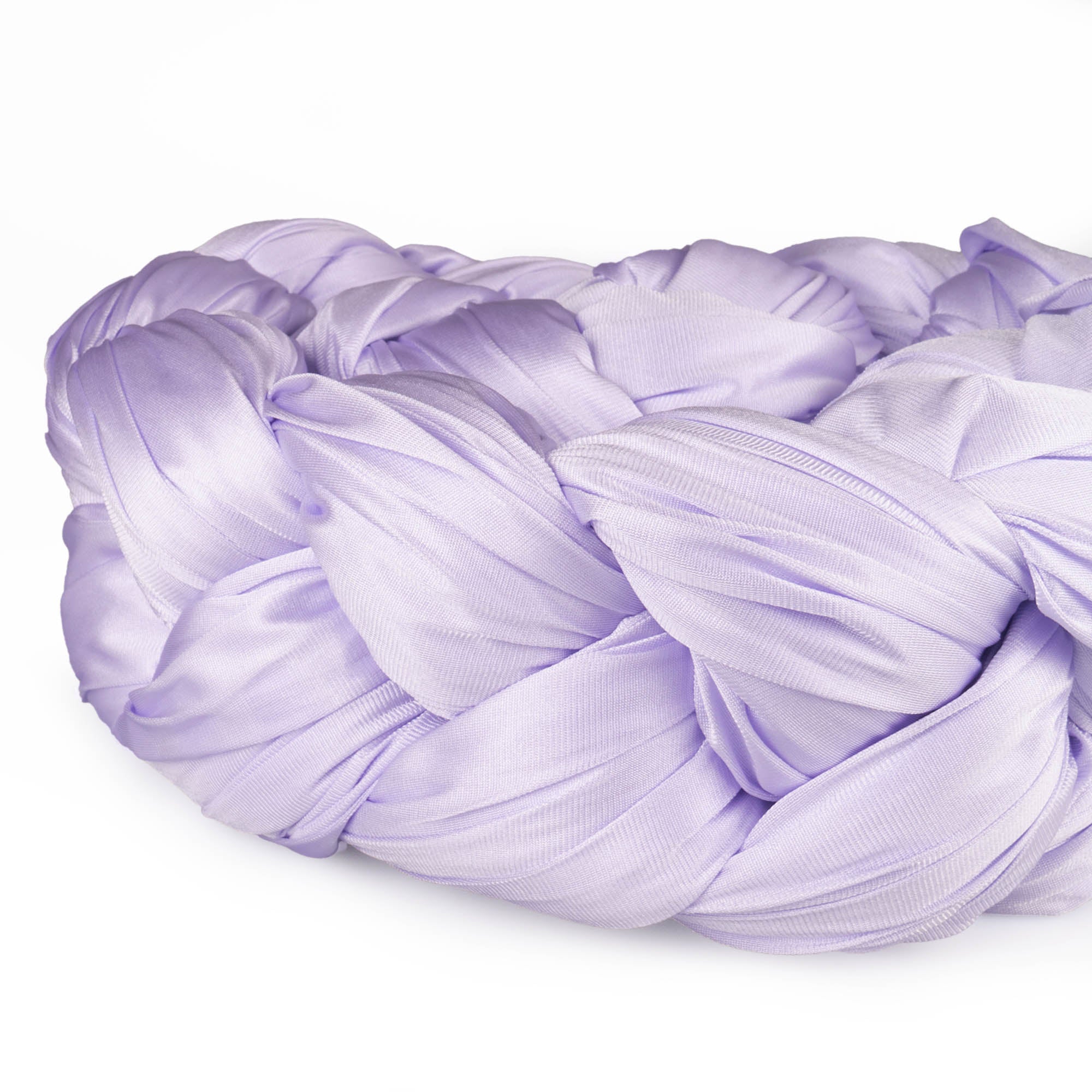 Lilac silk coiled