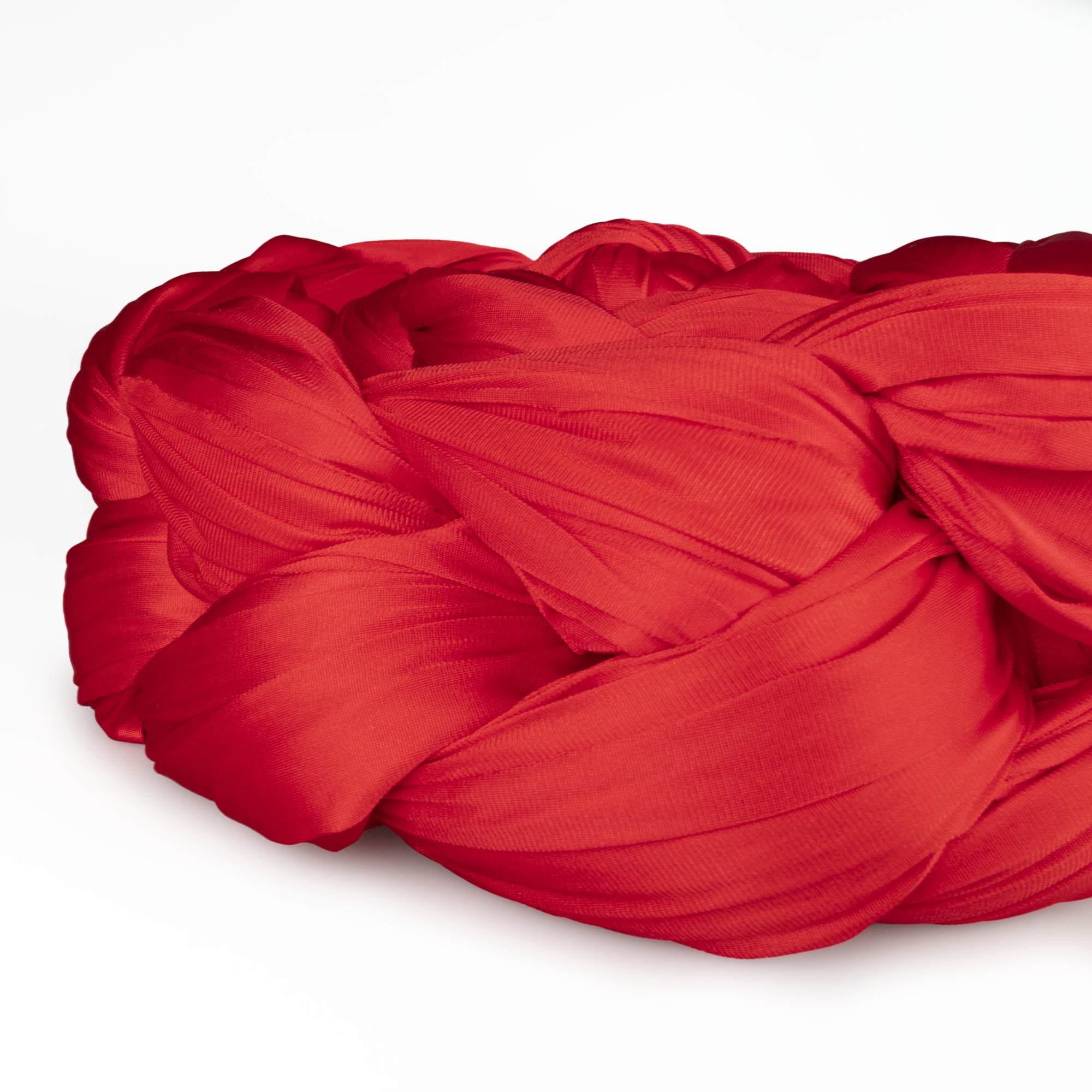 Red silk coiled