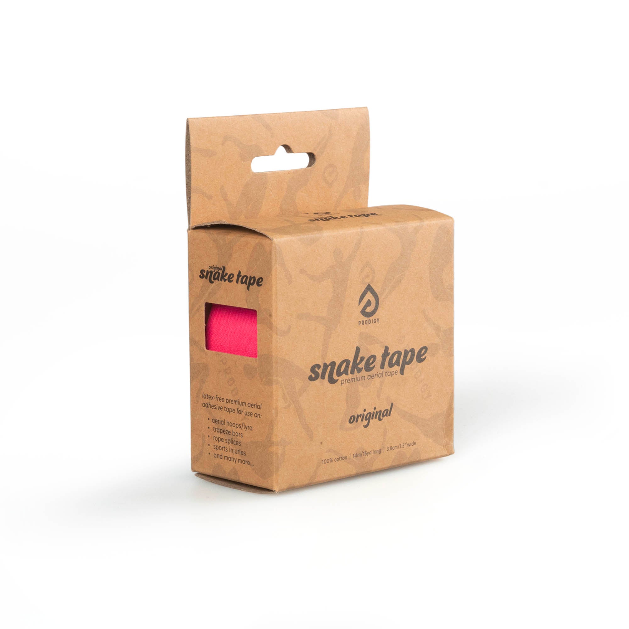 Prodigy snake tape packaged in cherry pink