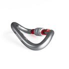 Twisted carabiner laying flat