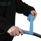 Prodigy snake tape in blue taping onto hoop