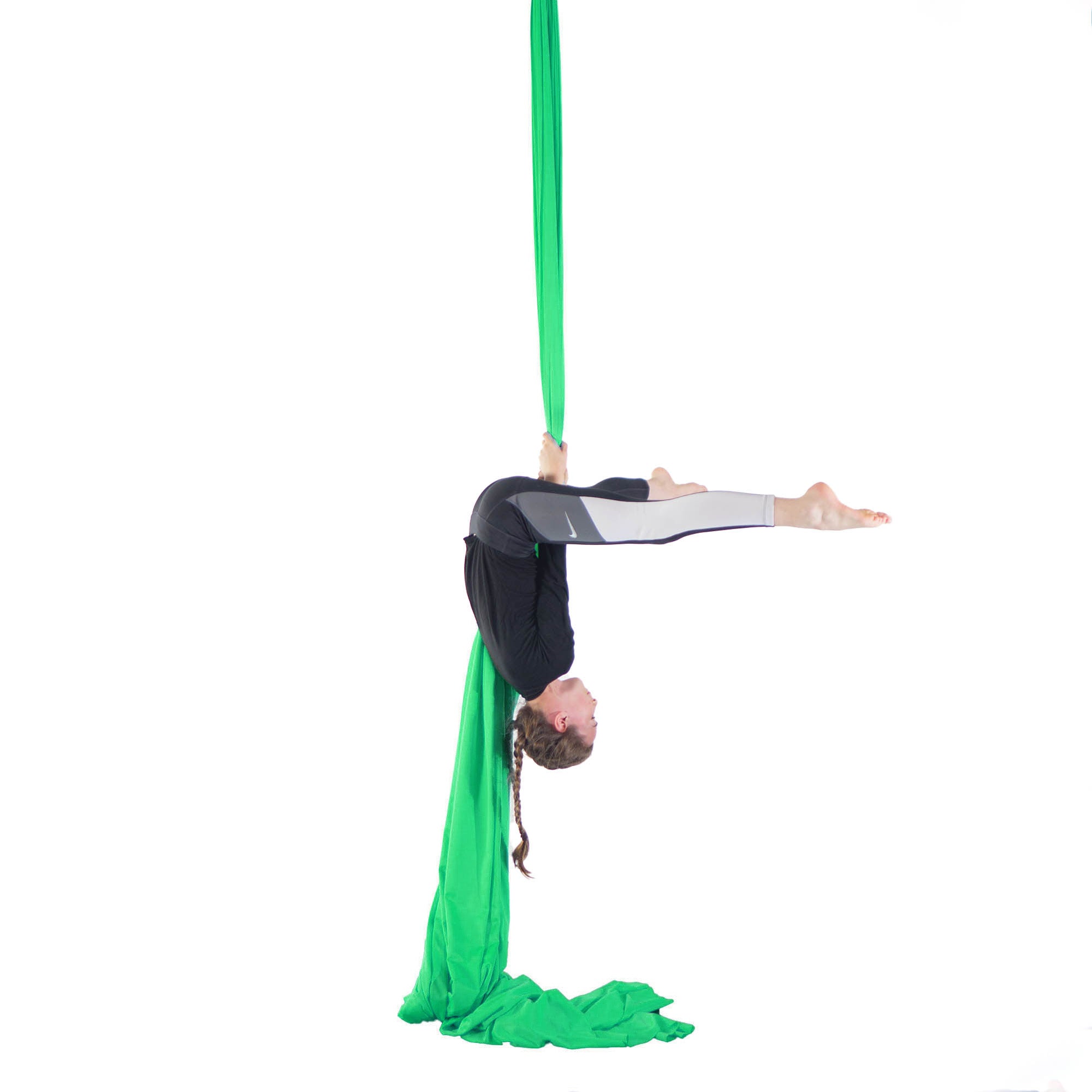 Green Firetoys youth silk action shot 