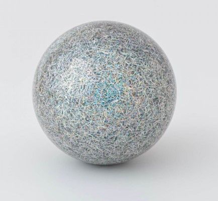 90mm Glitter Contact Stage Balls -Silver Iridescent