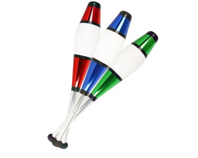 Set of 3x Euro Classic Juggling Clubs - Red, Green, Blue