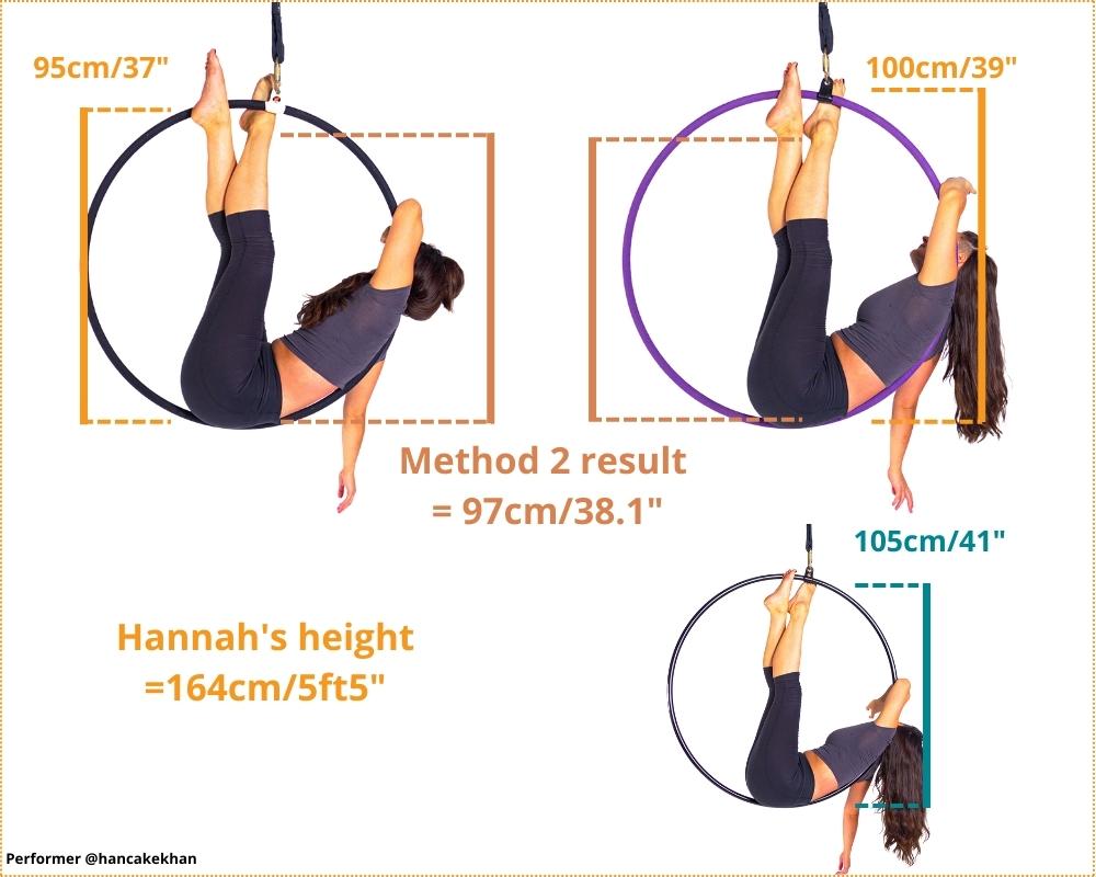 Orissa Kelly on a Firetoys Aerial Hoop. Copyright Orissa Kelly and Fresh Academy
